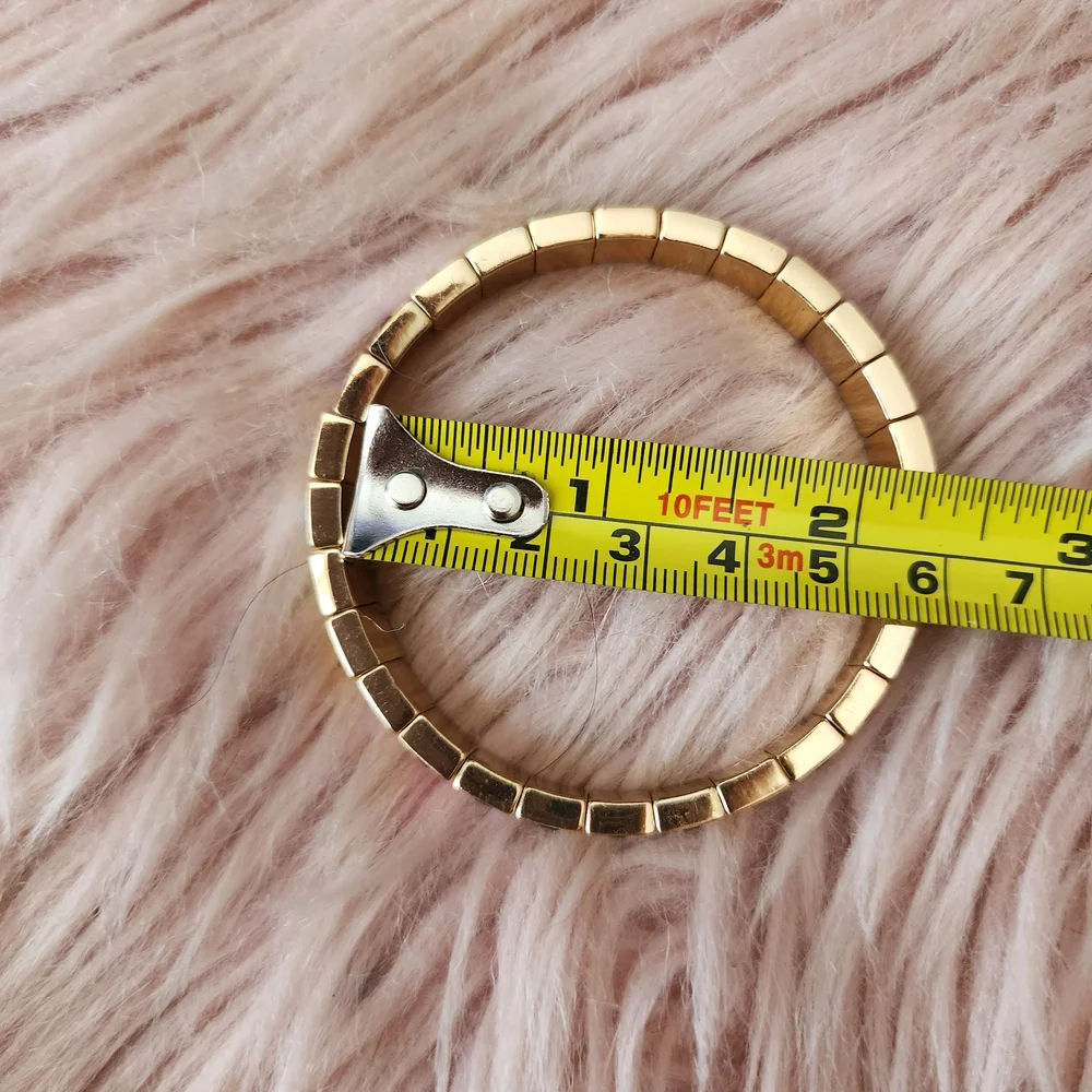Vibrant Rainbow Rhinestone Bracelet Gold Tone Baguette Crystal Stretch Jewelry